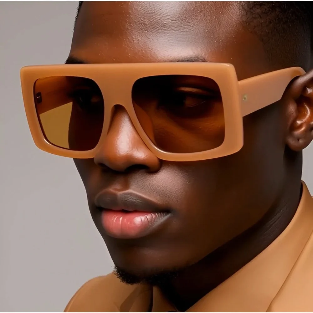Men Oversized Square‎ Sunglasses Luxury Large Shades Wrap Around Lentes Gafas